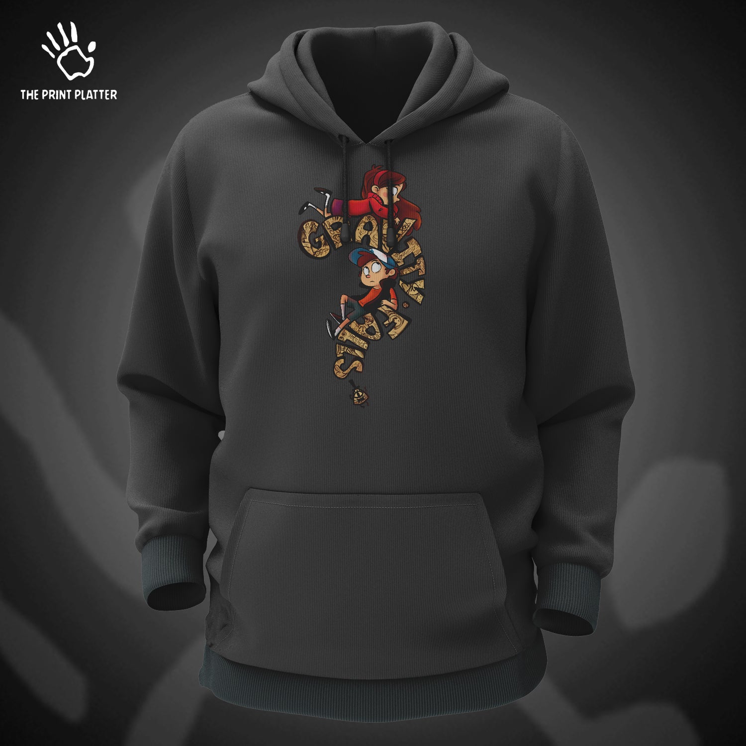 Gravity Falls Cotton Bio Wash 330gsm Sweatshirt with Hood for Winter | H-R218