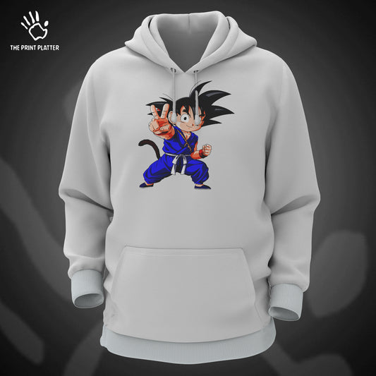 Goku Cotton Bio Wash 330gsm Sweatshirt with Hood for Winter | H-R229