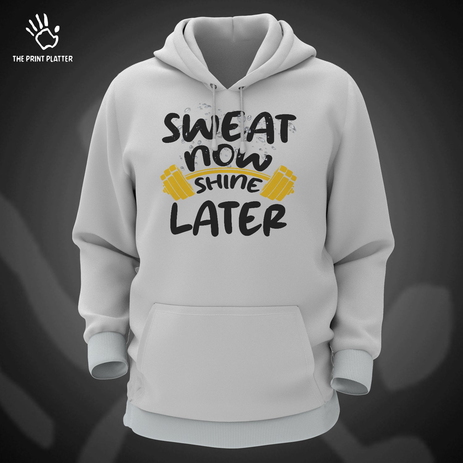 Sweat Now Shine Later Cotton Bio Wash 330gsm Sweatshirt with Hood for Winter | H-R23