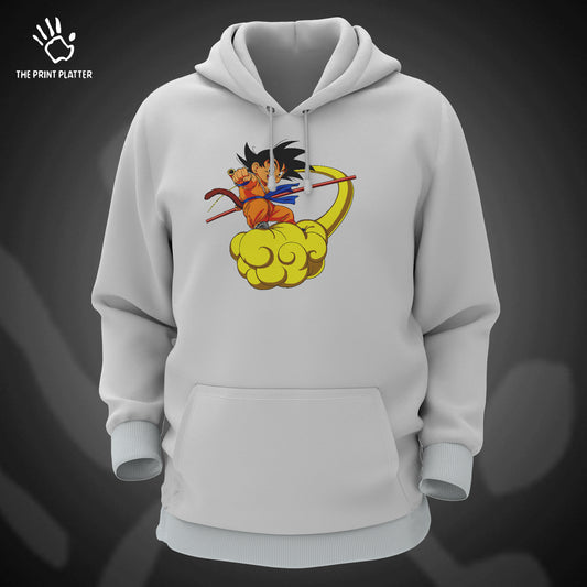 Goku Cotton Bio Wash 330gsm Sweatshirt with Hood for Winter | H-R231