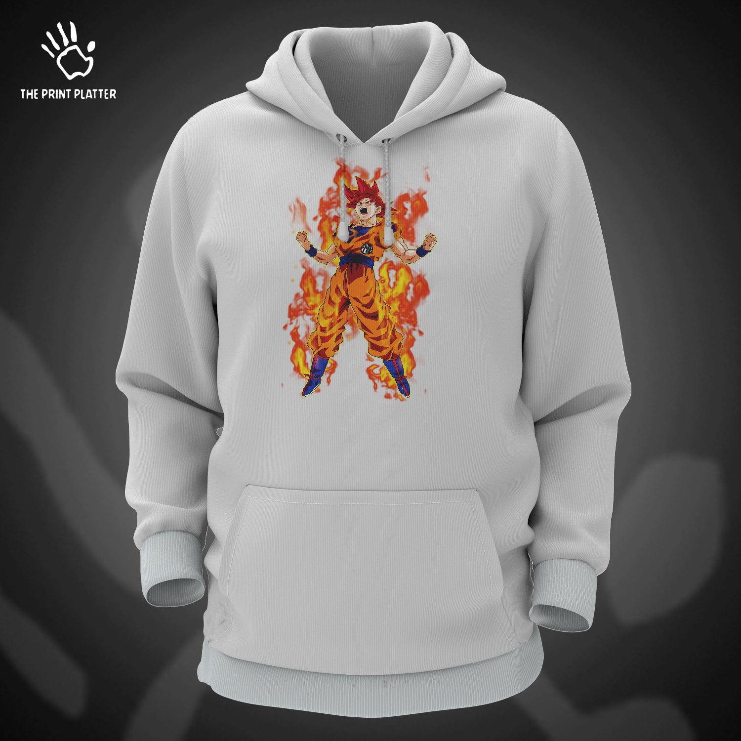 Goku Cotton Bio Wash 330gsm Sweatshirt with Hood for Winter | H-R237