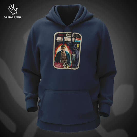 Eleven Stranger Things Cotton Bio Wash 330gsm Sweatshirt with Hood for Winter | H-R269