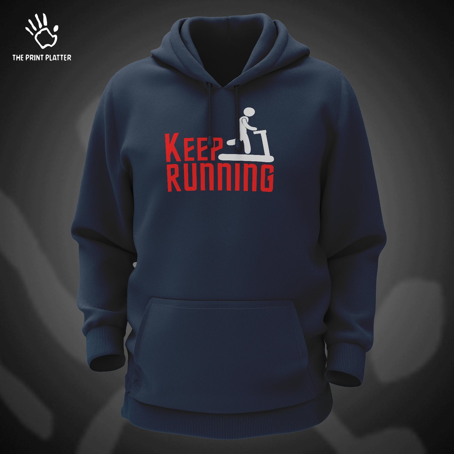 Keep Running Cotton Bio Wash 330gsm Sweatshirt with Hood for Winter | H-R30