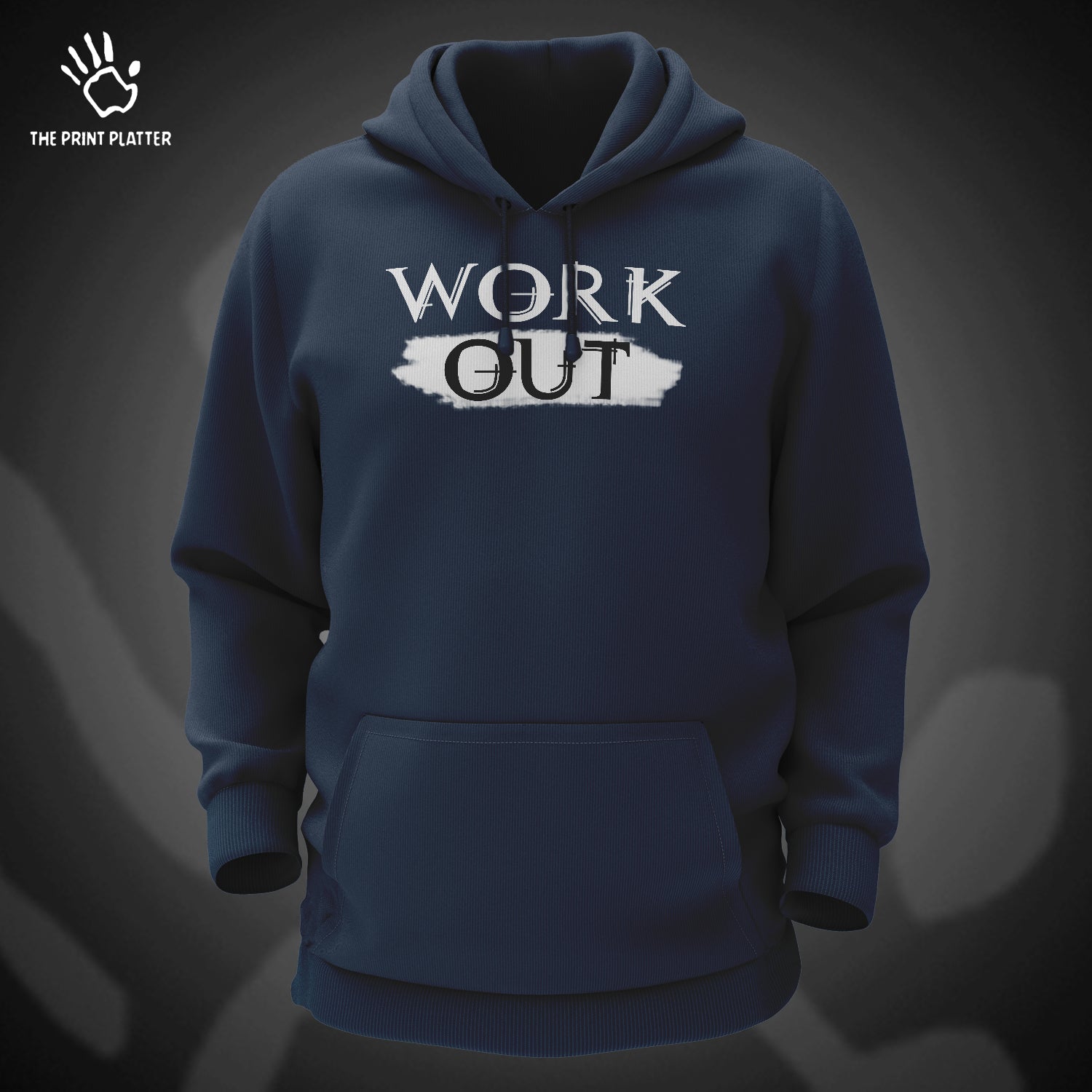 Work Out Cotton Bio Wash 330gsm Sweatshirt with Hood for Winter | H-R31