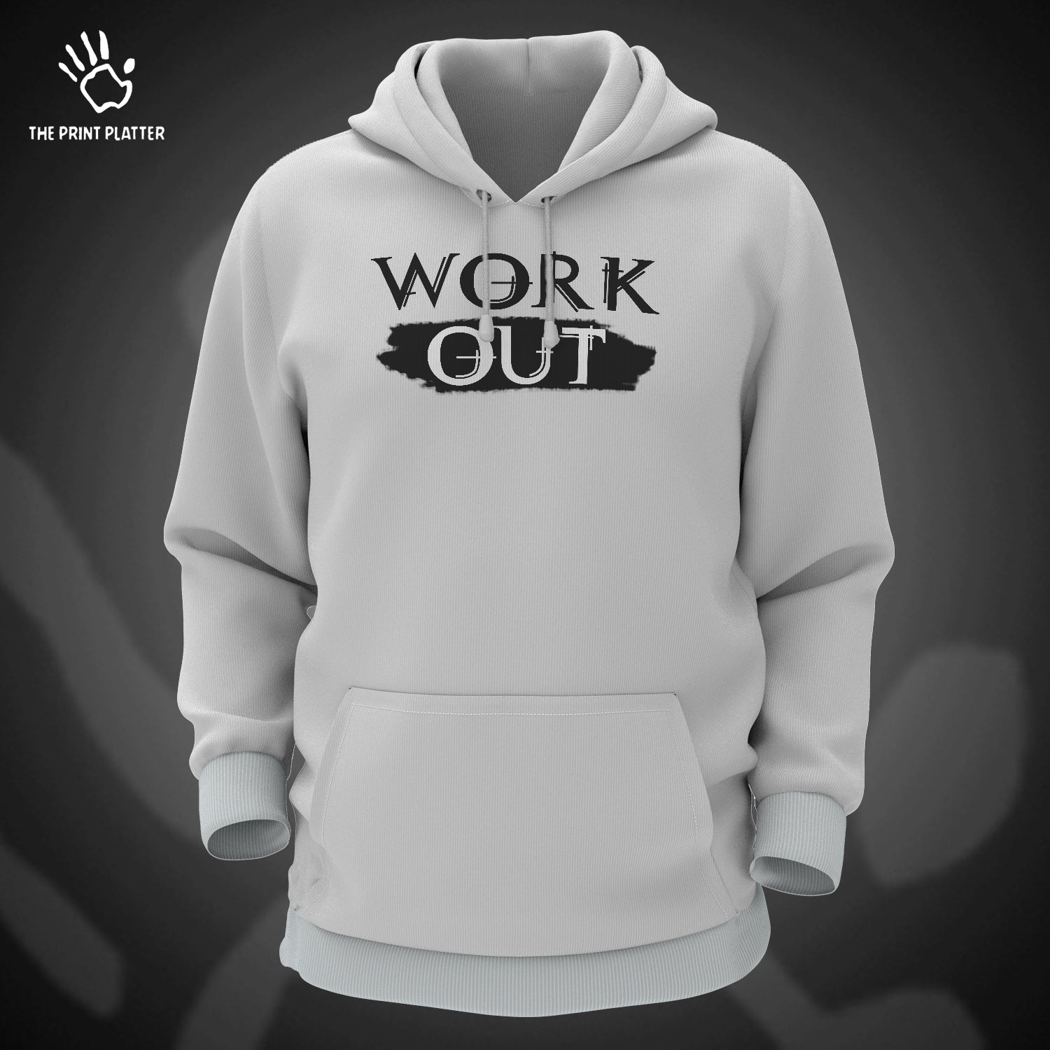 Work Out Cotton Bio Wash 330gsm Sweatshirt with Hood for Winter | H-R31