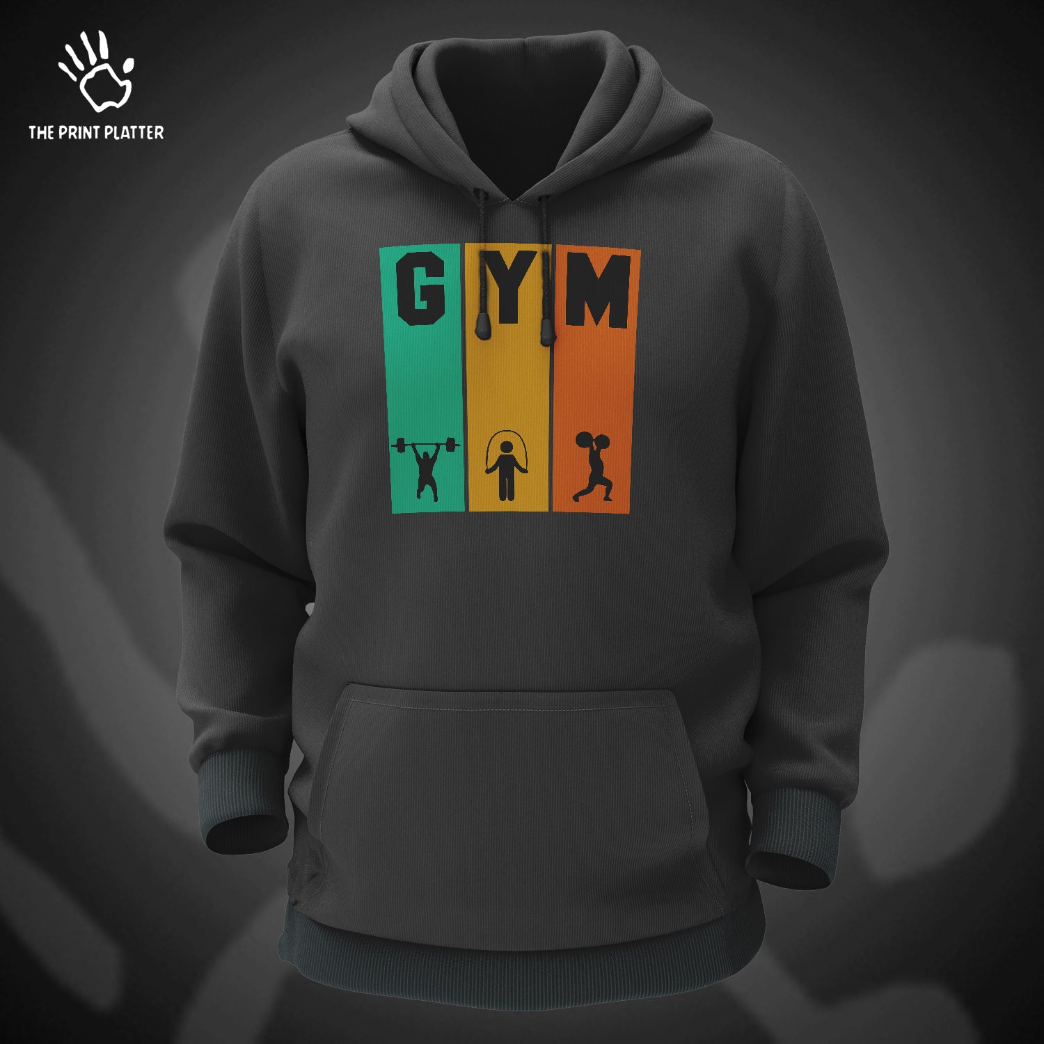 GYM Cotton Bio Wash 330gsm Sweatshirt with Hood for Winter | H-R32