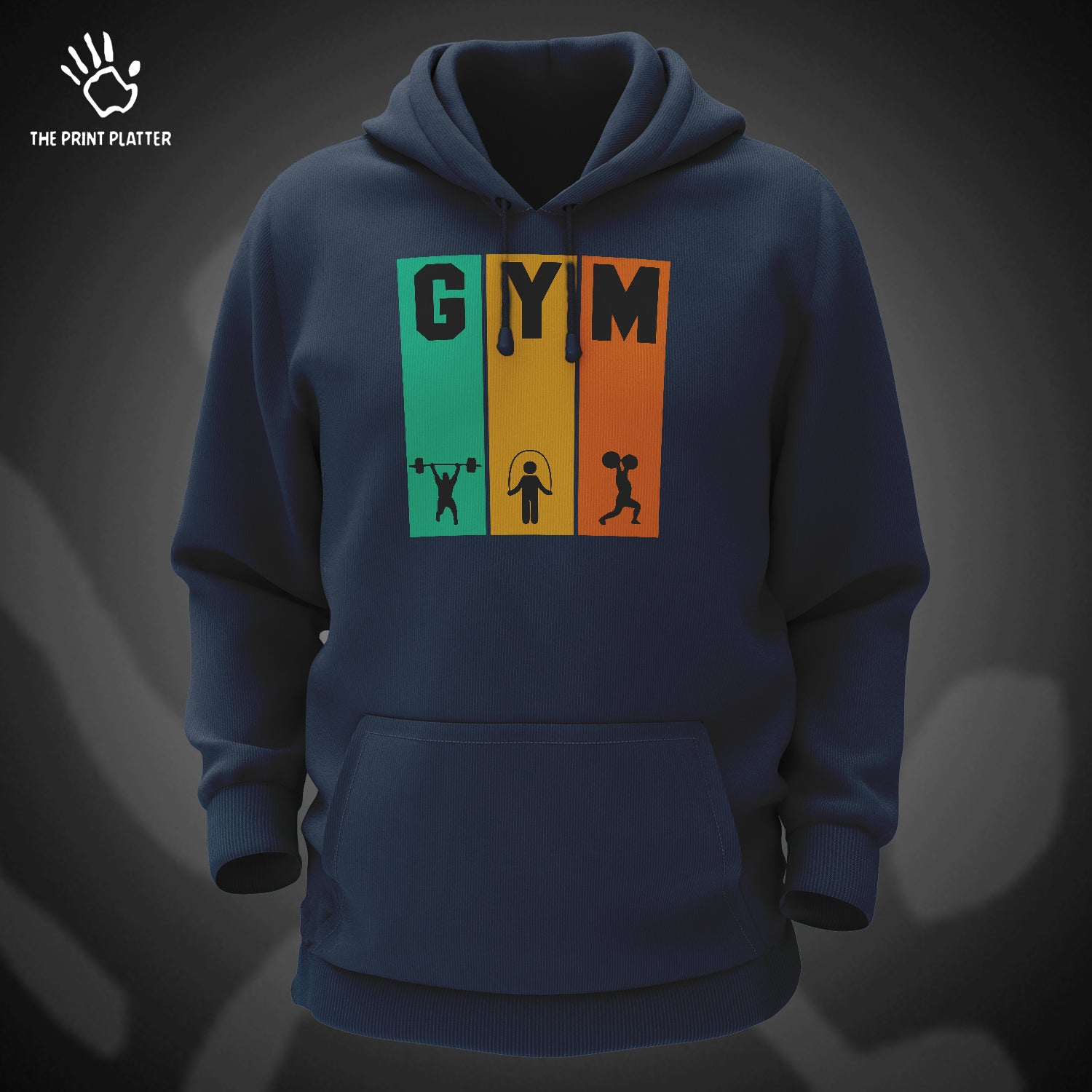 GYM Cotton Bio Wash 330gsm Sweatshirt with Hood for Winter | H-R32