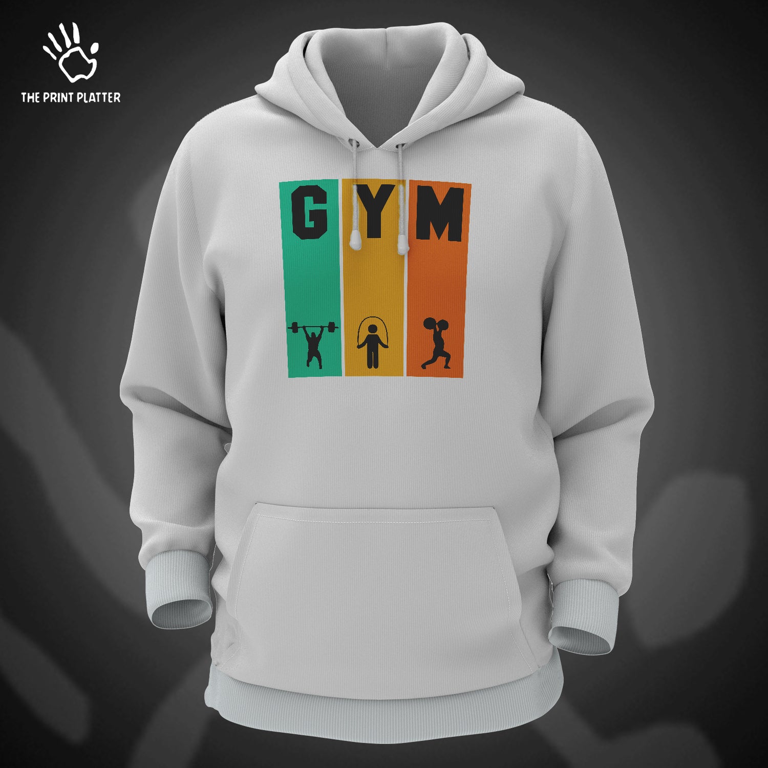 GYM Cotton Bio Wash 330gsm Sweatshirt with Hood for Winter | H-R32