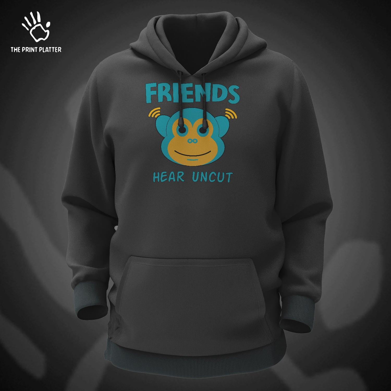 Friends Cotton Bio Wash 330gsm Sweatshirt with Hood for Winter | H-R393