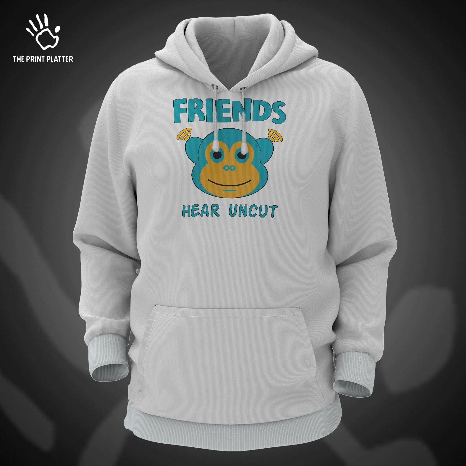 Friends Cotton Bio Wash 330gsm Sweatshirt with Hood for Winter | H-R393