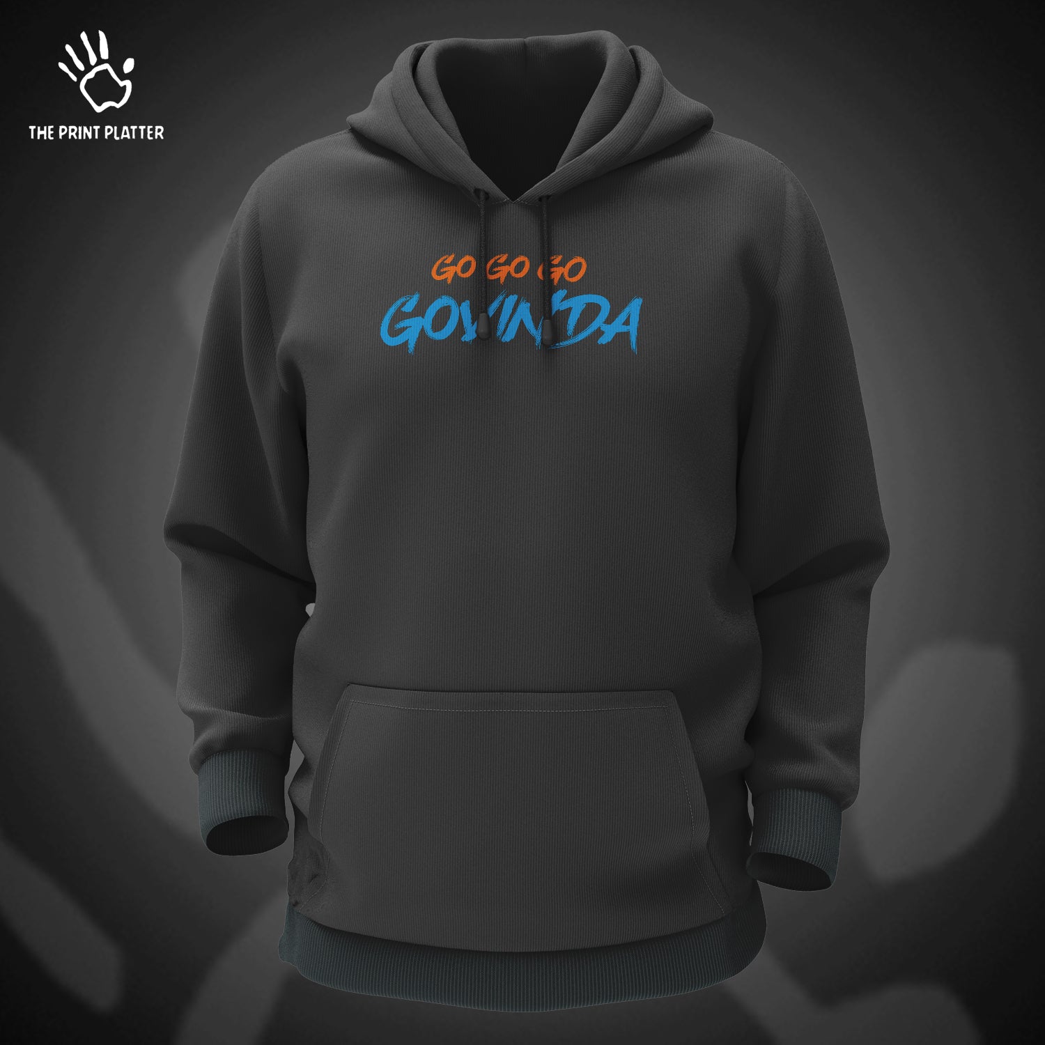 Go Go Go Govinda Cotton Bio Wash 330gsm Sweatshirt with Hood for Winter | H-R420