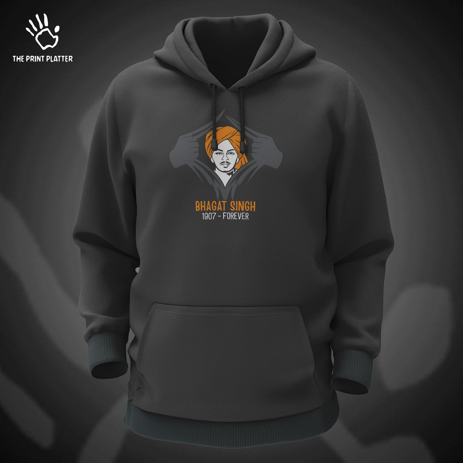 Bhagat Singh 1907 Forever Cotton Bio Wash 330gsm Sweatshirt with Hood for Winter | H-R423