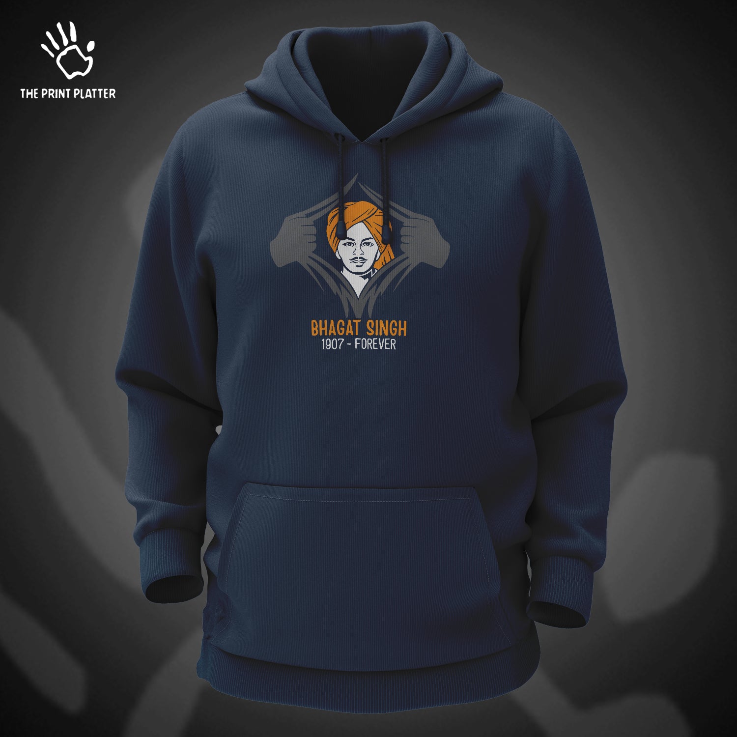 Bhagat Singh 1907 Forever Cotton Bio Wash 330gsm Sweatshirt with Hood for Winter | H-R423