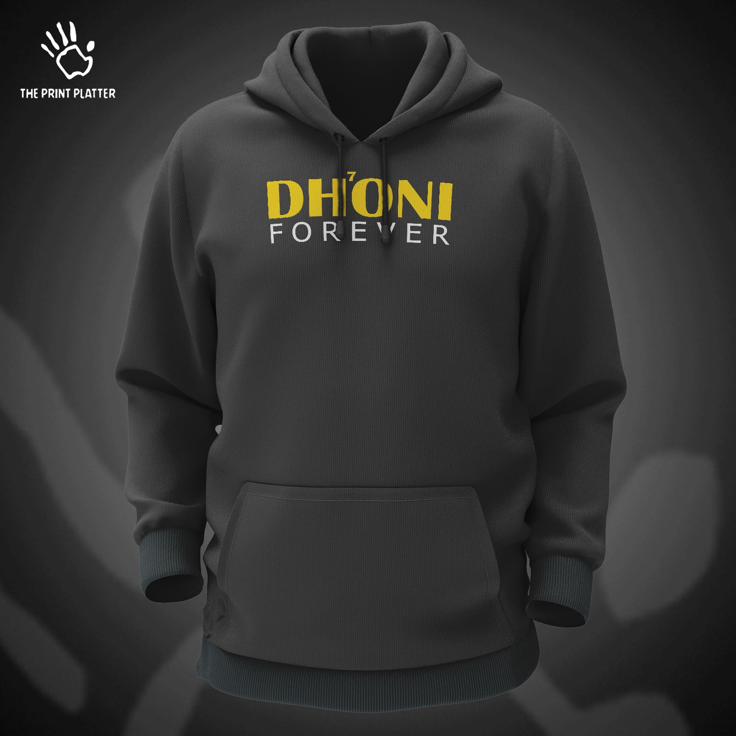 Dhoni Forever Cotton Bio Wash 330gsm Sweatshirt with Hood for Winter | H-R69