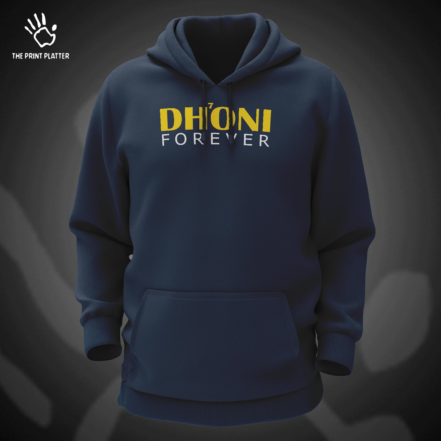 Dhoni Forever Cotton Bio Wash 330gsm Sweatshirt with Hood for Winter | H-R69