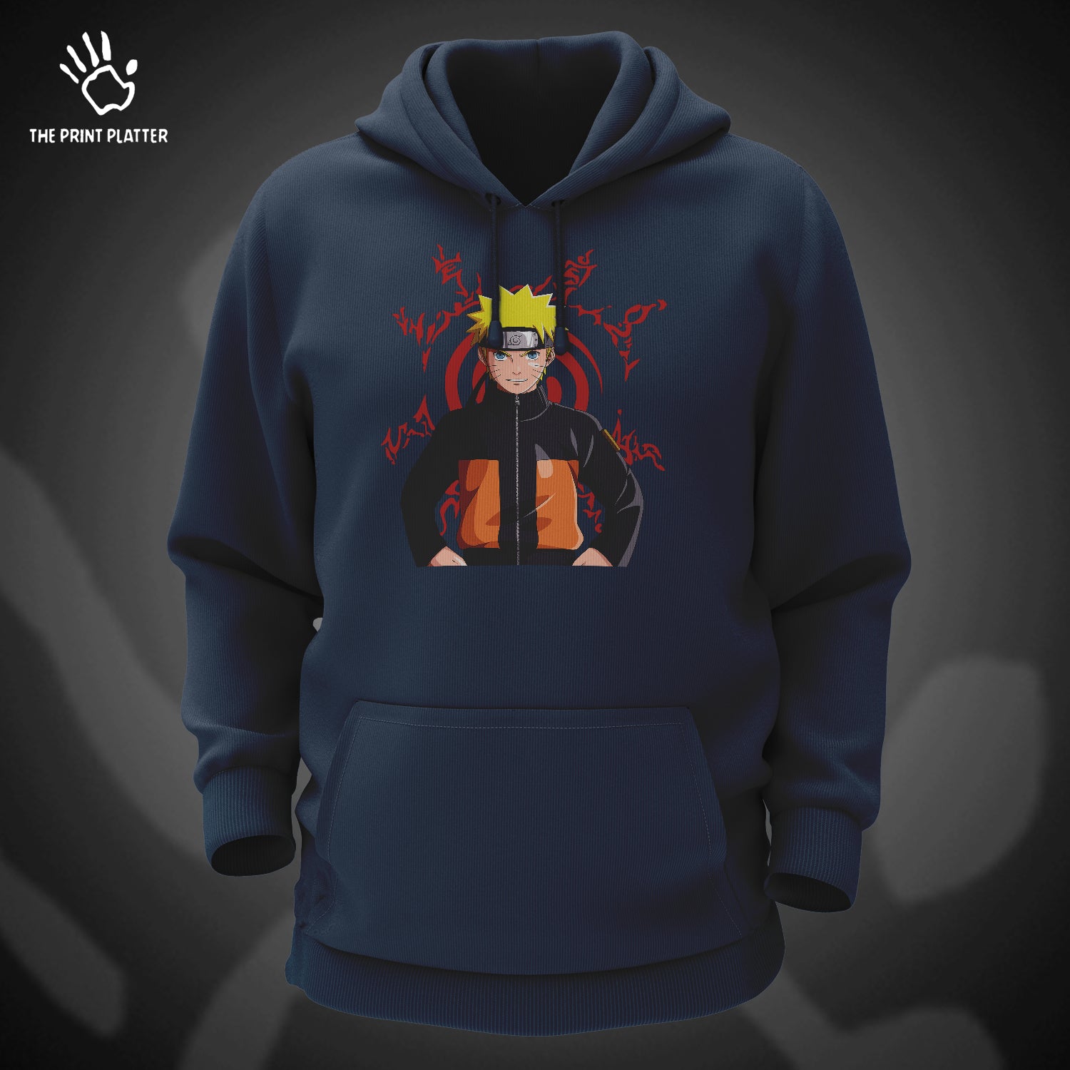 Naruto Cotton Bio Wash 330gsm Sweatshirt with Hood for Winter | H-R74