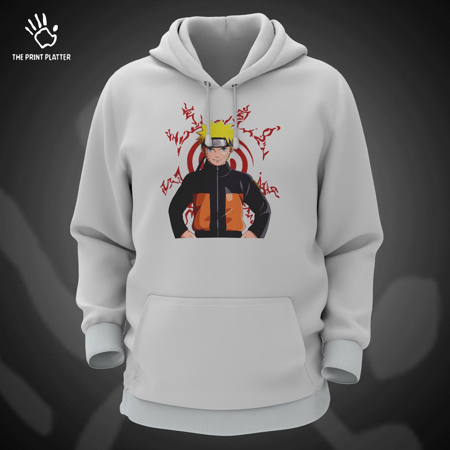 Naruto Cotton Bio Wash 330gsm Sweatshirt with Hood for Winter | H-R74