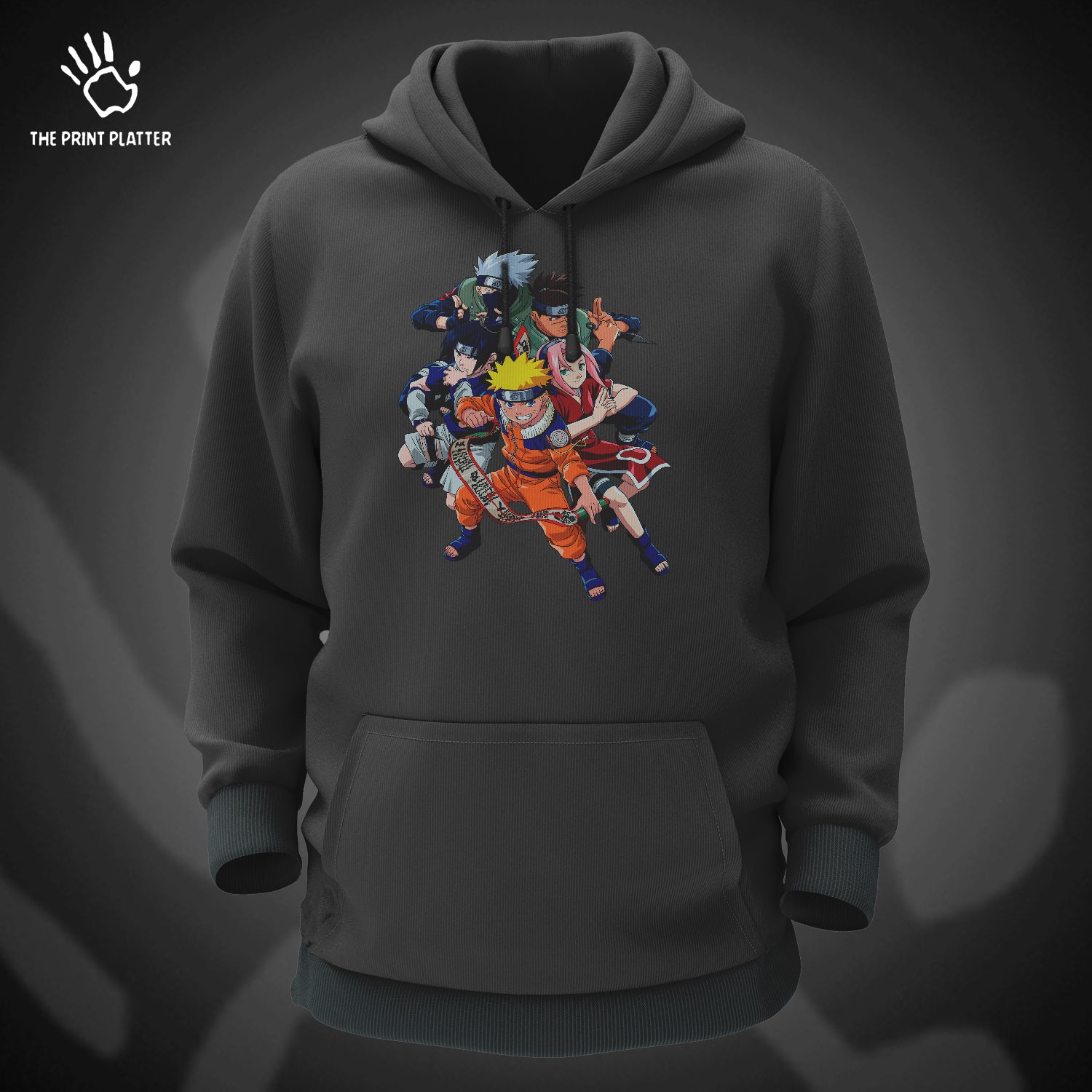 Naruto Cotton Bio Wash 330gsm Sweatshirt with Hood for Winter | H-R76