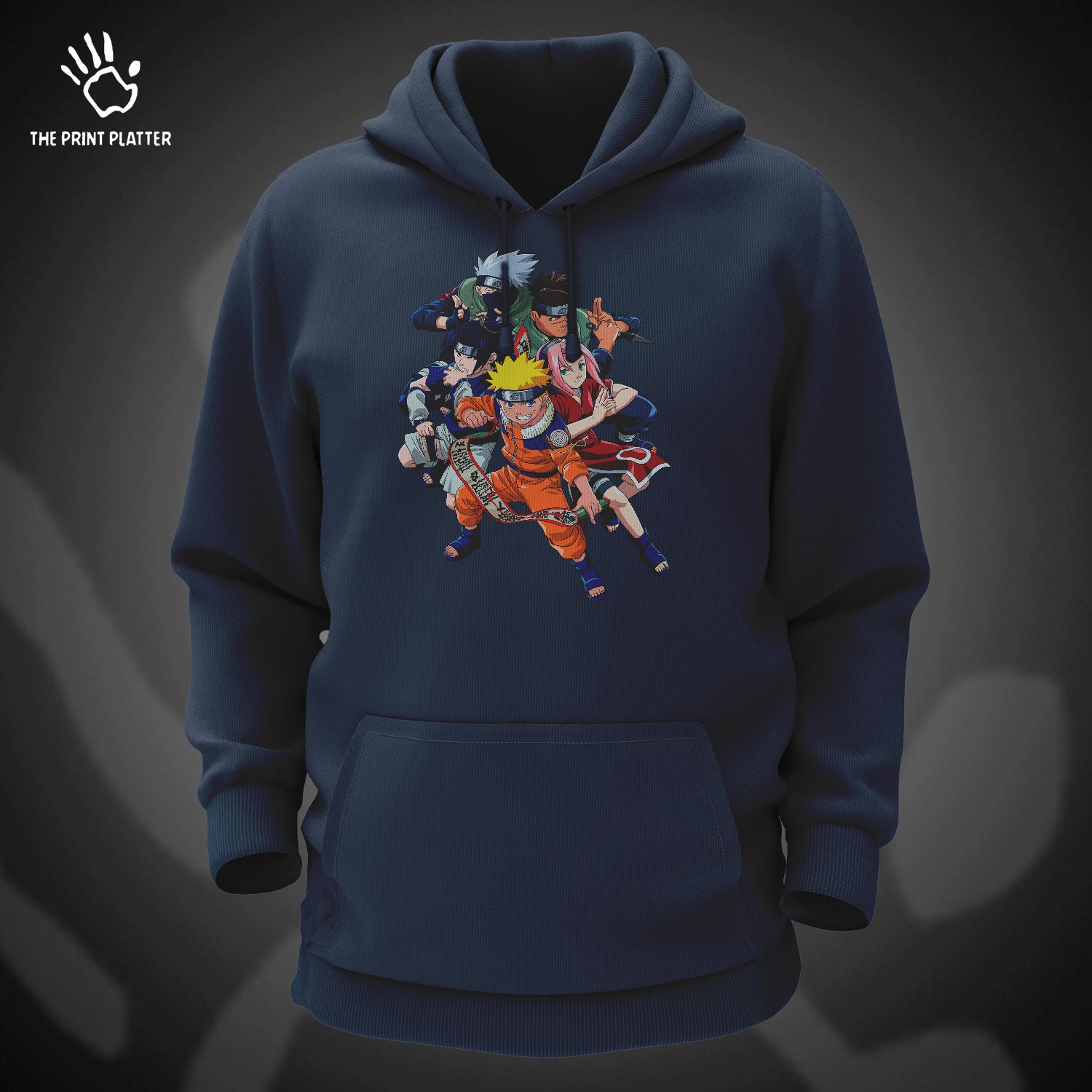 Naruto Cotton Bio Wash 330gsm Sweatshirt with Hood for Winter | H-R76