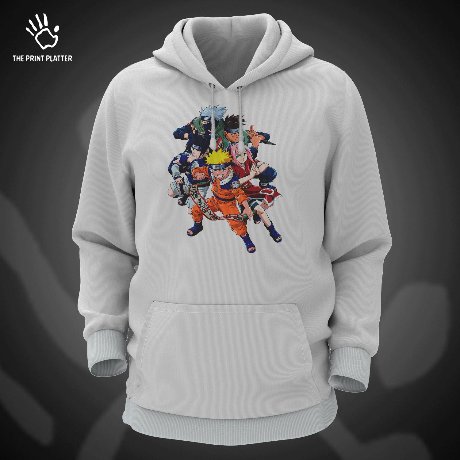 Naruto Cotton Bio Wash 330gsm Sweatshirt with Hood for Winter | H-R76