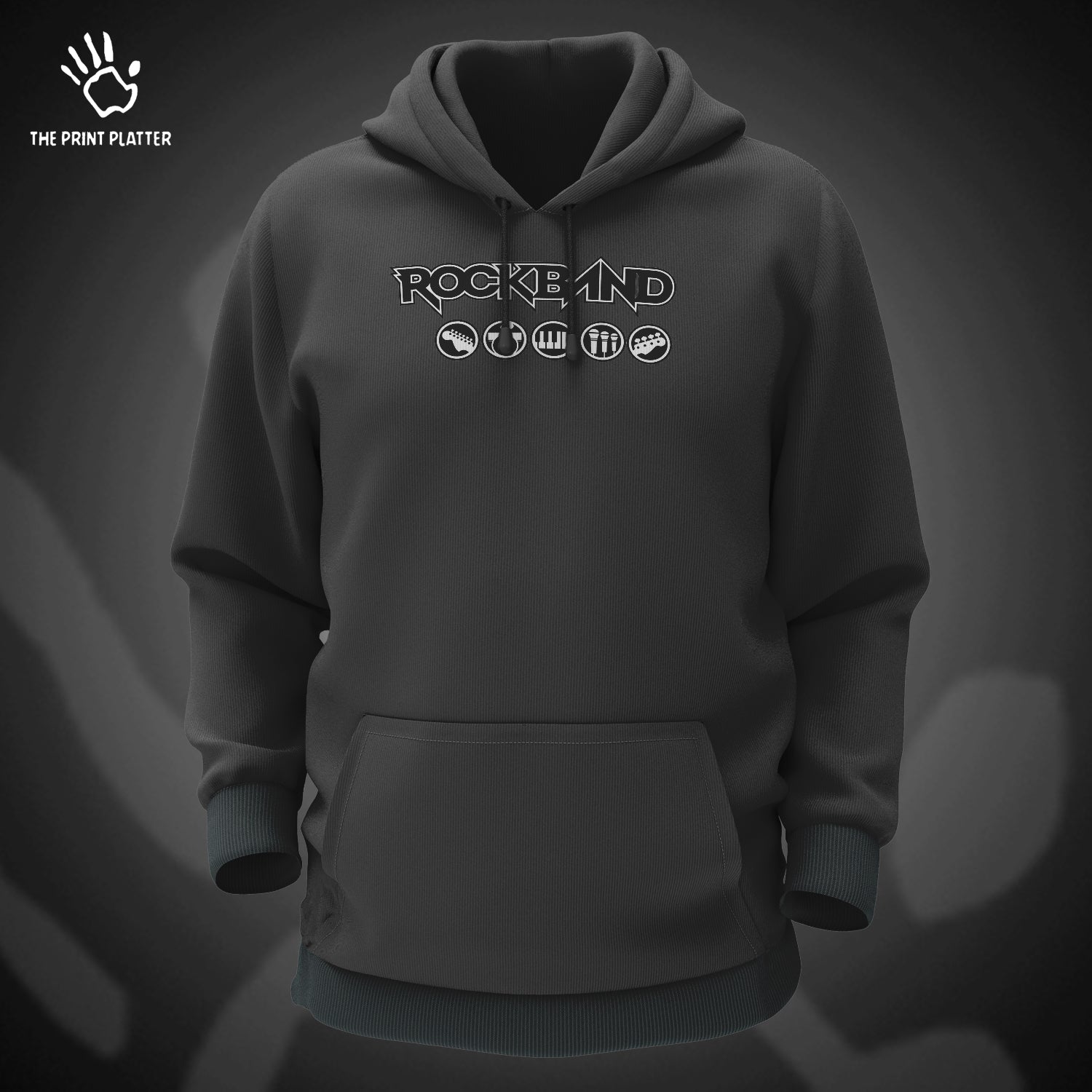 Rock Band Cotton Bio Wash 330gsm Sweatshirt with Hood for Winter | H-R87