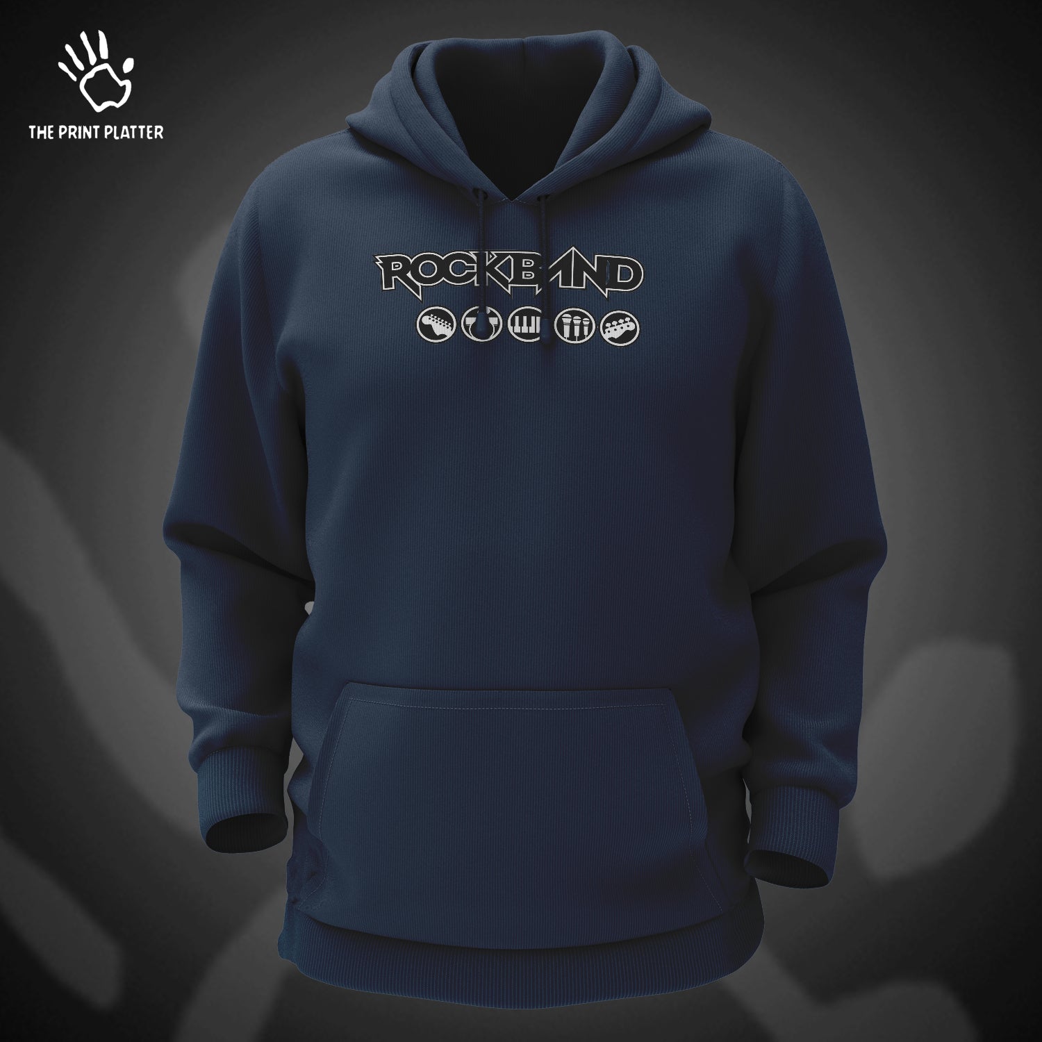 Rock Band Cotton Bio Wash 330gsm Sweatshirt with Hood for Winter | H-R87