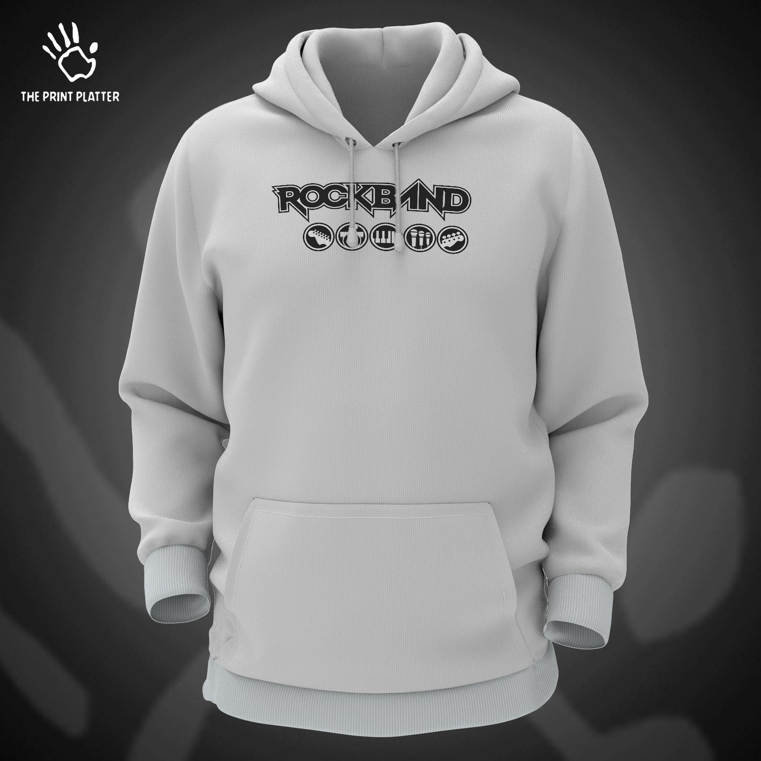 Rock Band Cotton Bio Wash 330gsm Sweatshirt with Hood for Winter | H-R87