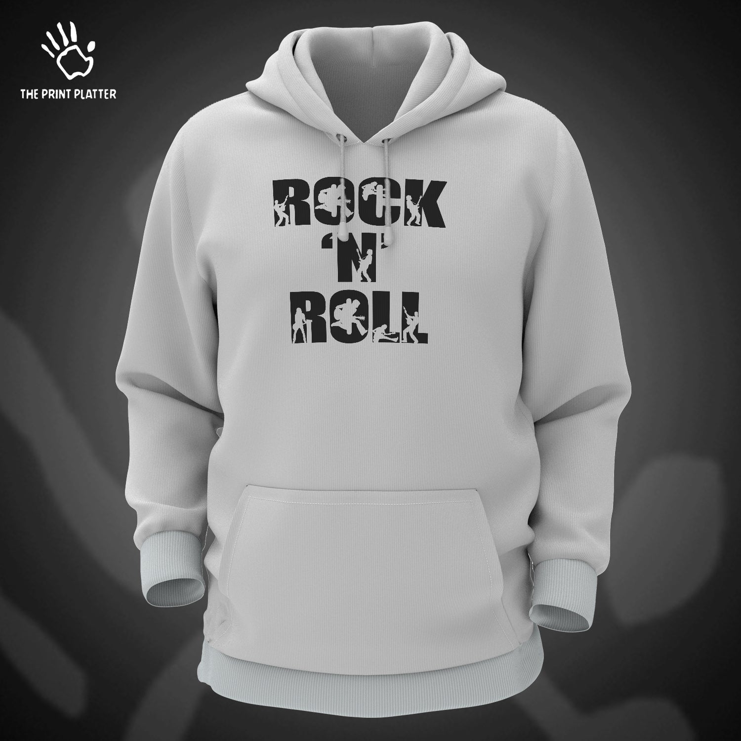 Rock Band Cotton Bio Wash 330gsm Sweatshirt with Hood for Winter | H-R89