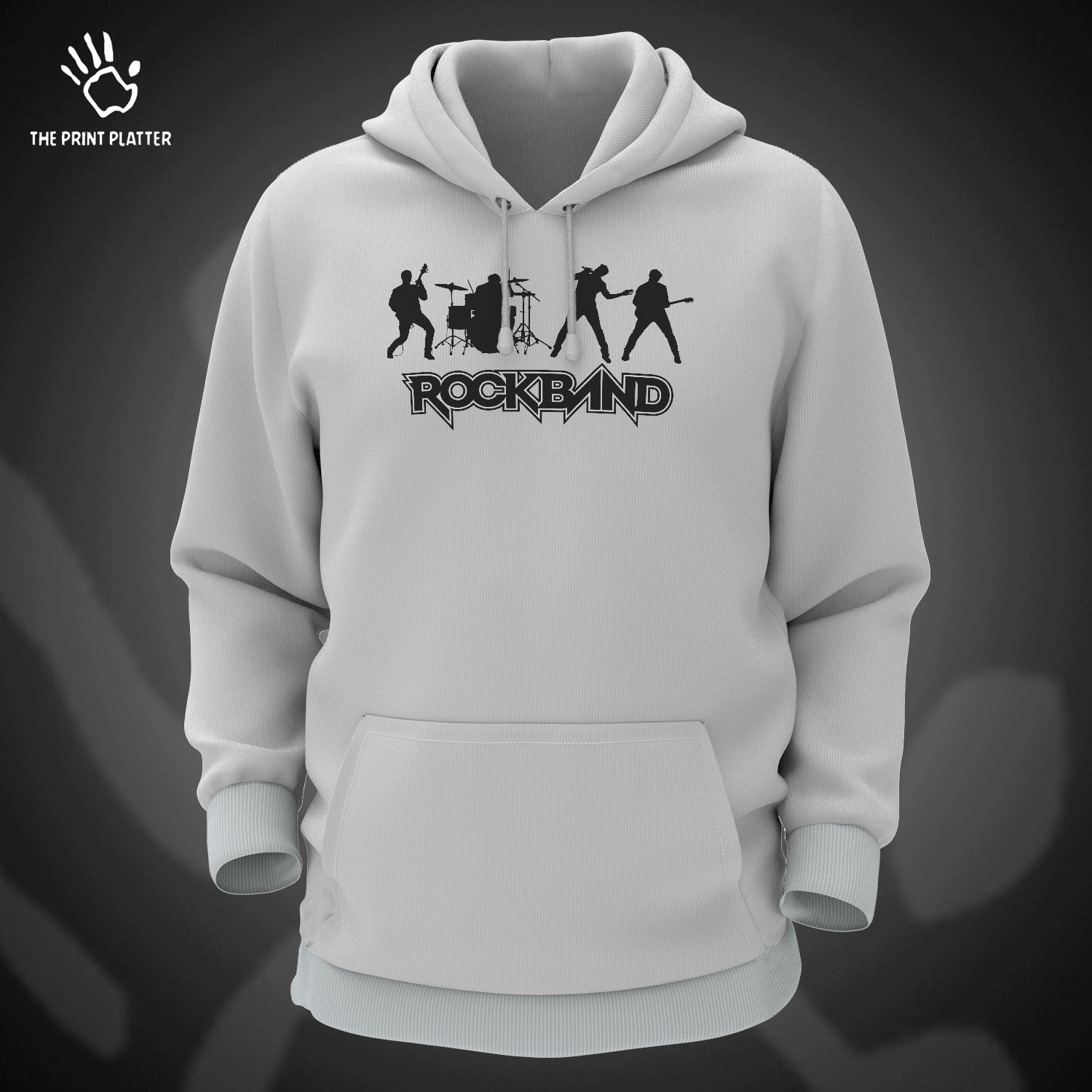 Rock Band Cotton Bio Wash 330gsm Sweatshirt with Hood for Winter | H-R90