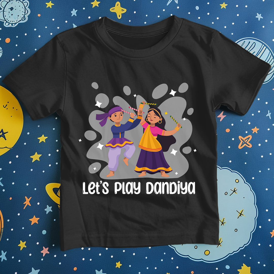 Navratri T-shirt Let's Play Dandiya