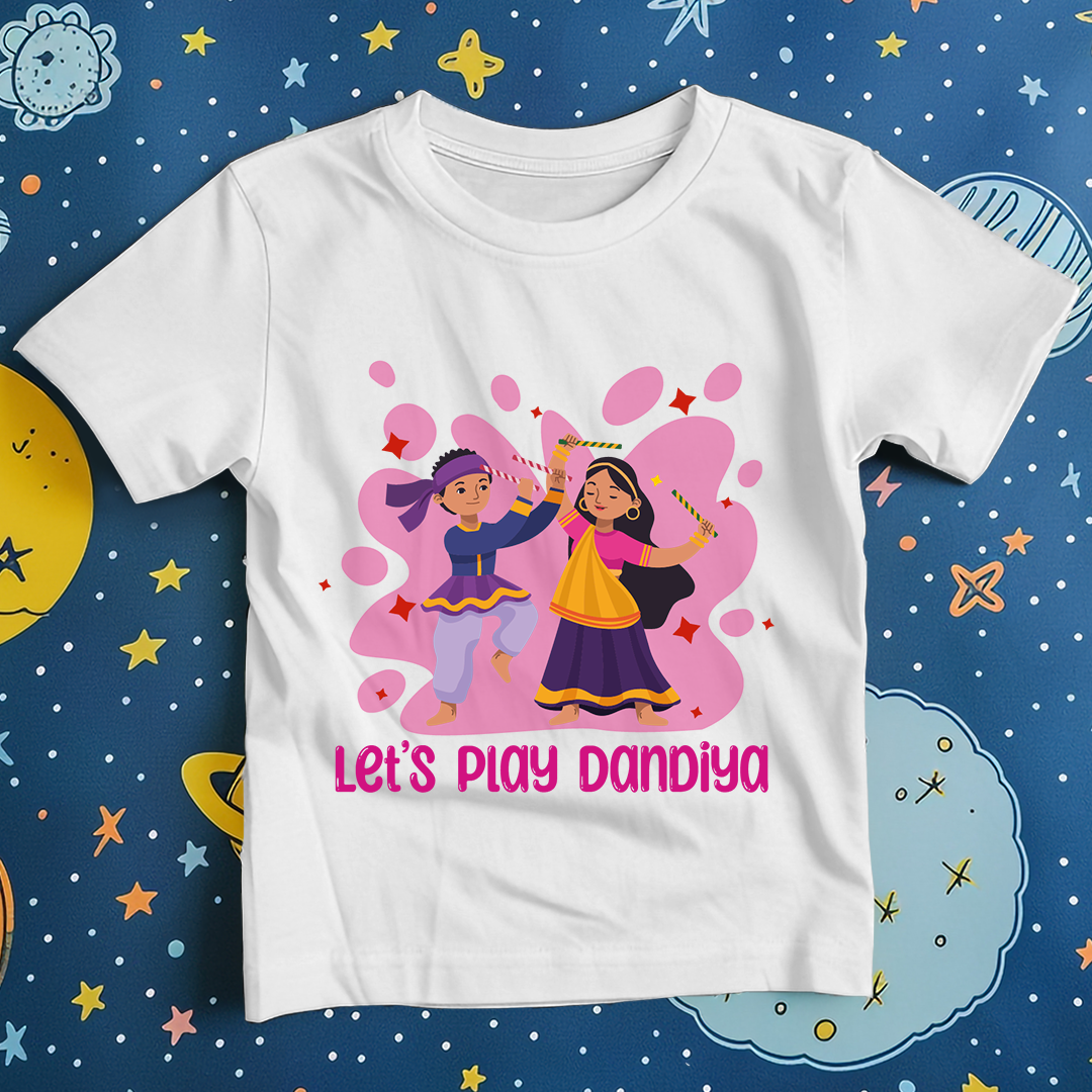 Navratri T-shirt Let's Play Dandiya