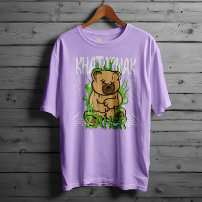 Khatarnak-Zaher Oversized Black T-shirt Bio Wash| 5