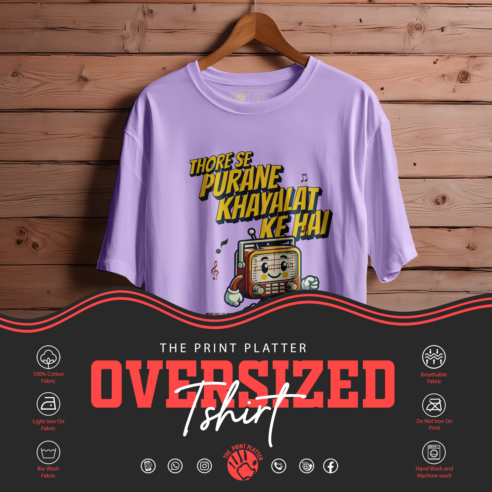 PURANE-KHAYALAT  OVERSIZED T-SHIRT FOR UNISEX |116