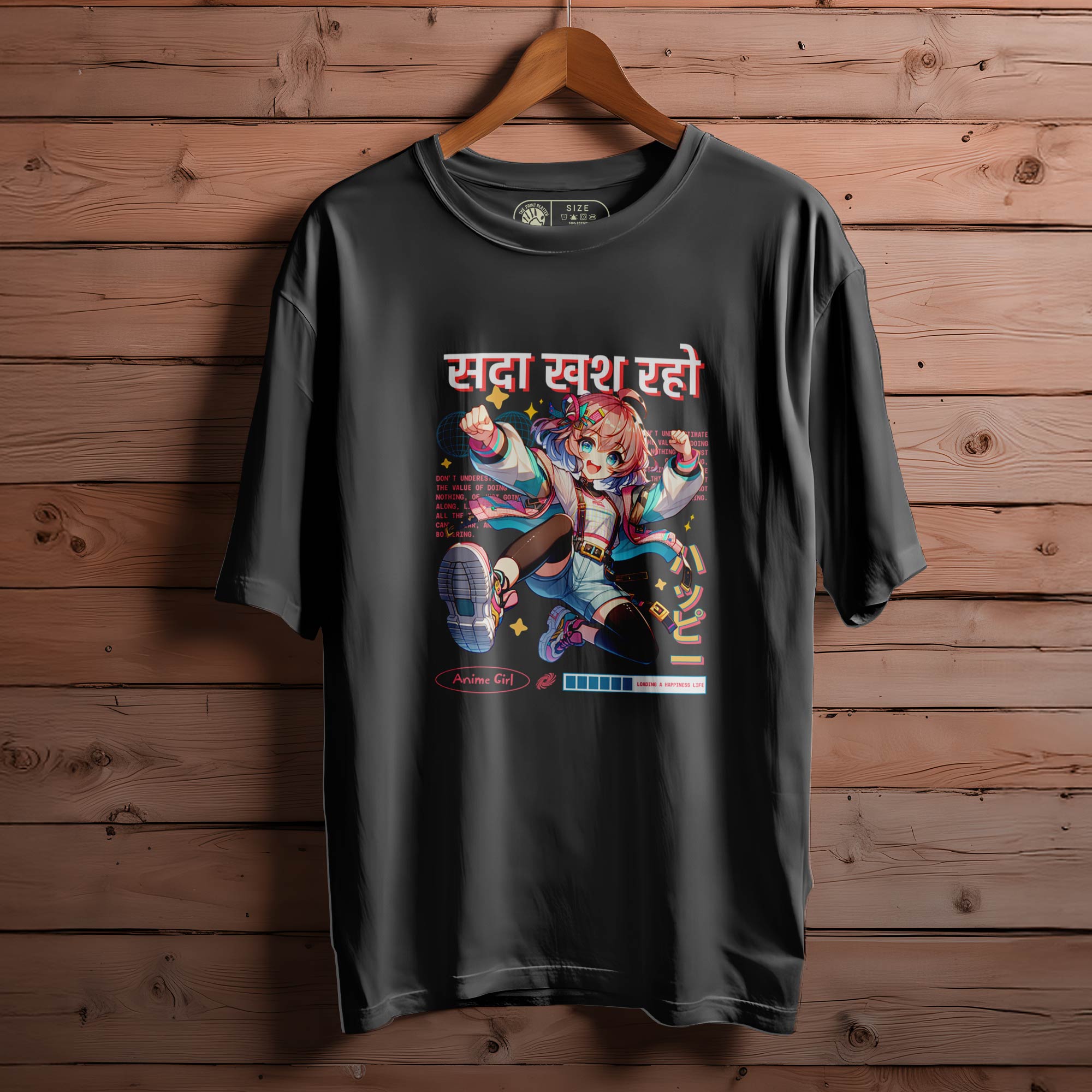 Stay-Happy OVERSIZED T-SHIRT FOR MEN WOMEN  |123