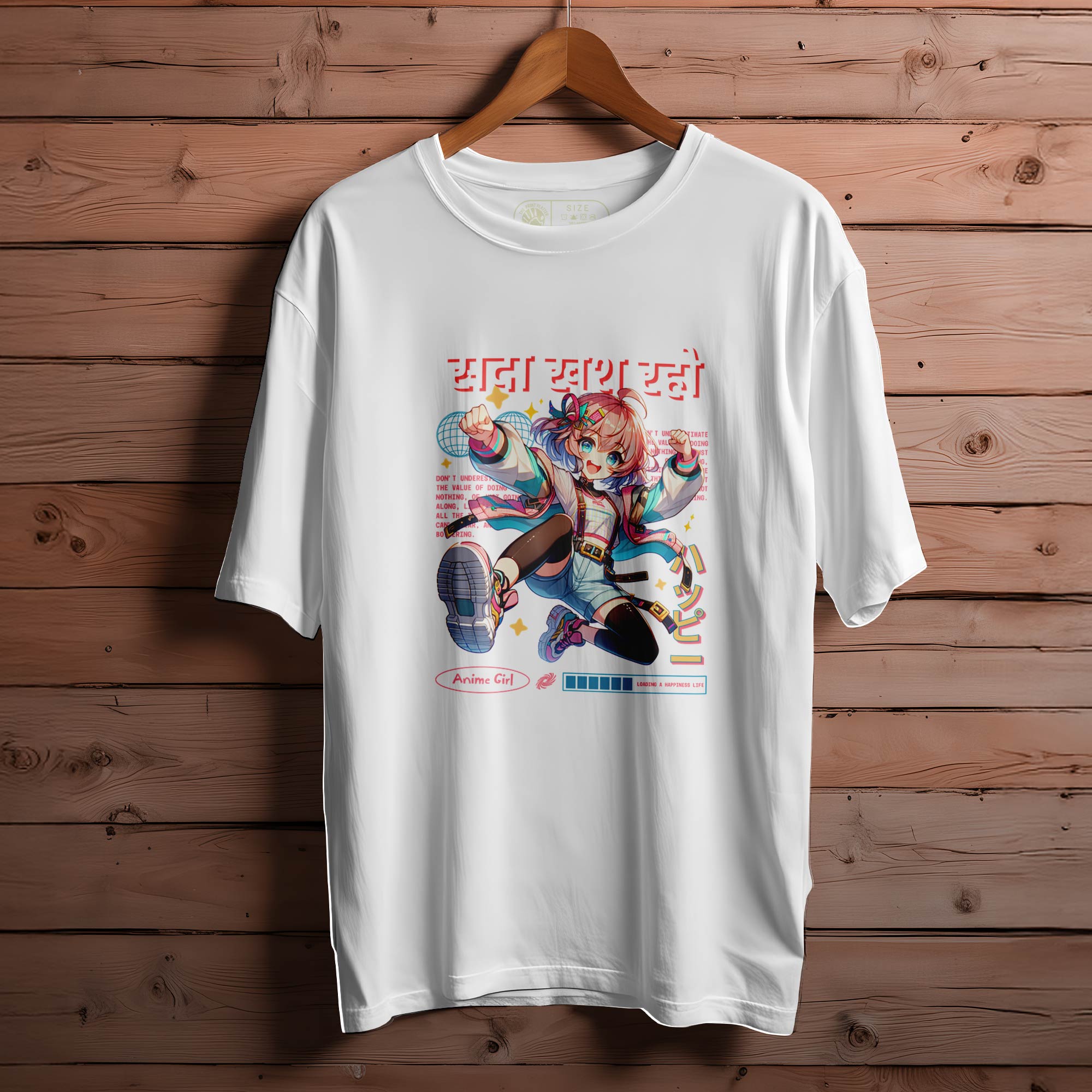 Stay-Happy OVERSIZED T-SHIRT FOR MEN WOMEN  |123