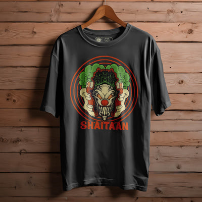 Shaitaan-LC-Oversized Black T-shirt Bio Wash |13