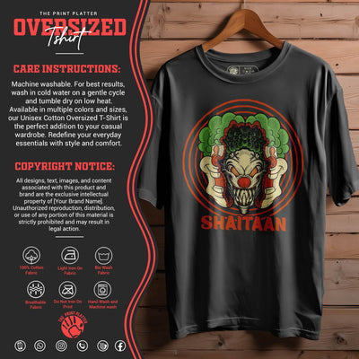 Shaitaan-LC-Oversized Black T-shirt Bio Wash |13