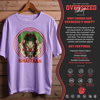 Shaitaan-LC-Oversized Black T-shirt Bio Wash |13