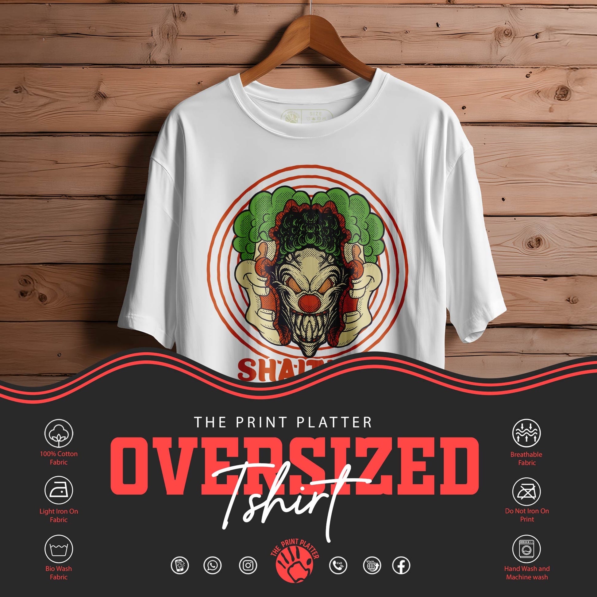Shaitaan-LC-Oversized Black T-shirt Bio Wash |13