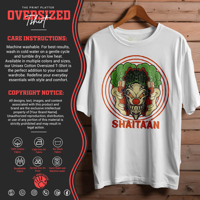 Shaitaan-LC-Oversized Black T-shirt Bio Wash |13