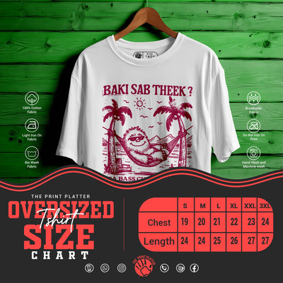 BAKI-SAB-THEEK oversized t-shirt for men women | 135