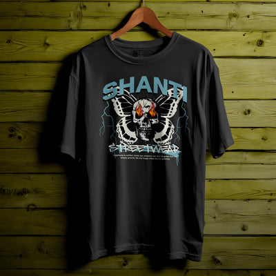 Shanti Oversized Black T-shirt Bio Wash |14