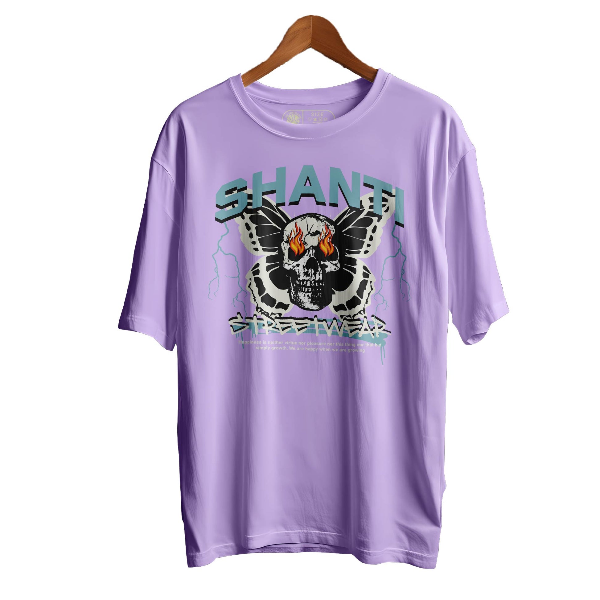 Shanti Oversized Black T-shirt Bio Wash |14