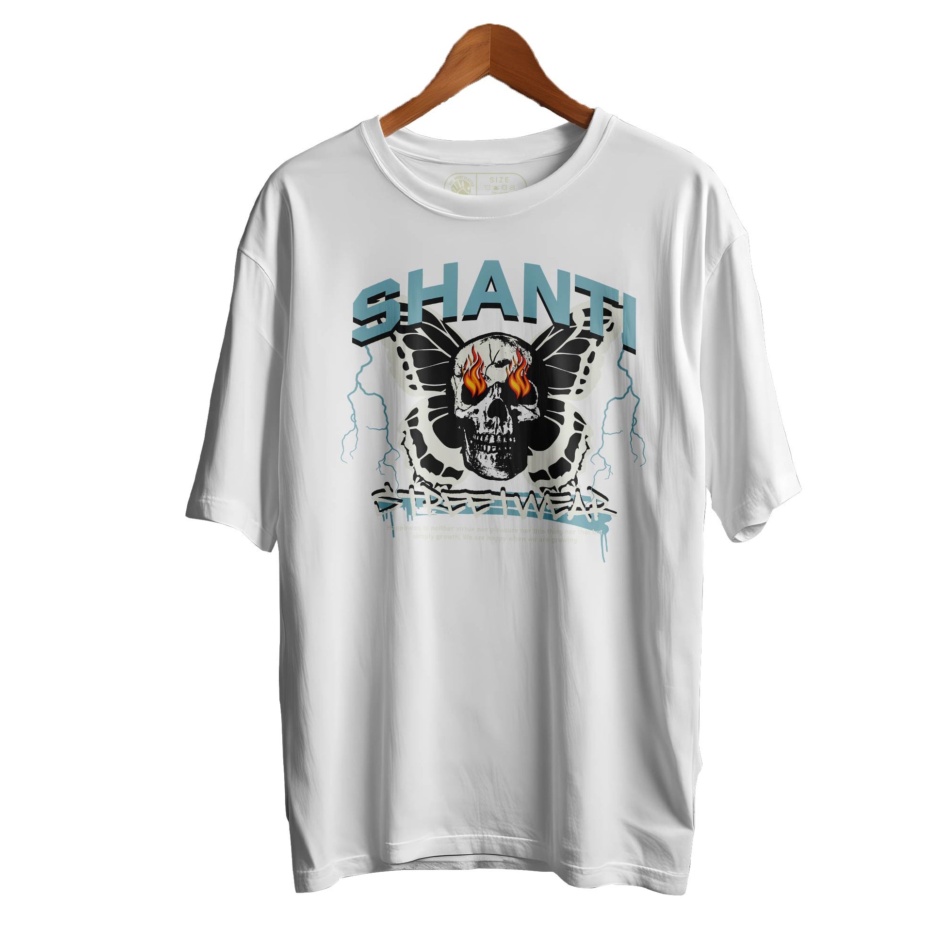 Shanti Oversized Black T-shirt Bio Wash |14