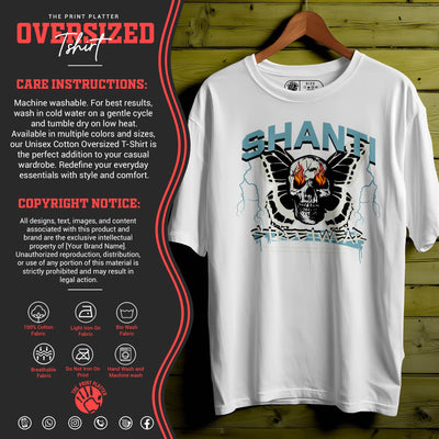 Shanti Oversized Black T-shirt Bio Wash |14