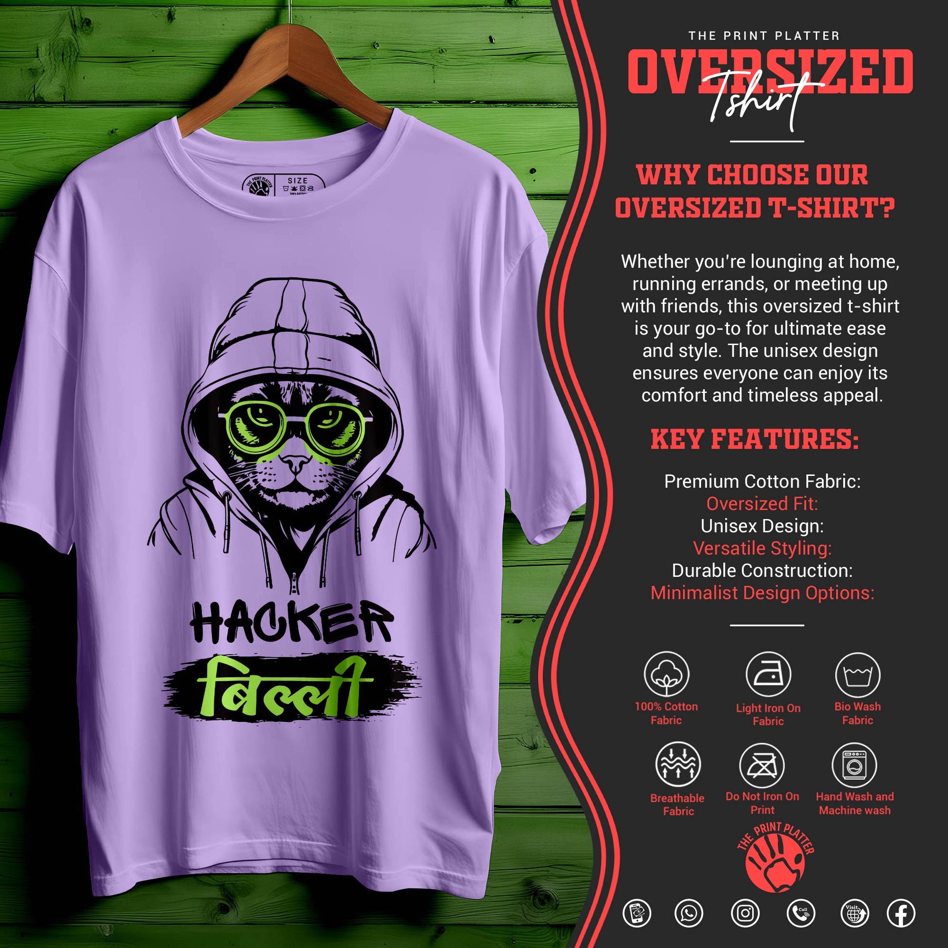 HACKER-BILLI oversized t-shirt for men women | 142