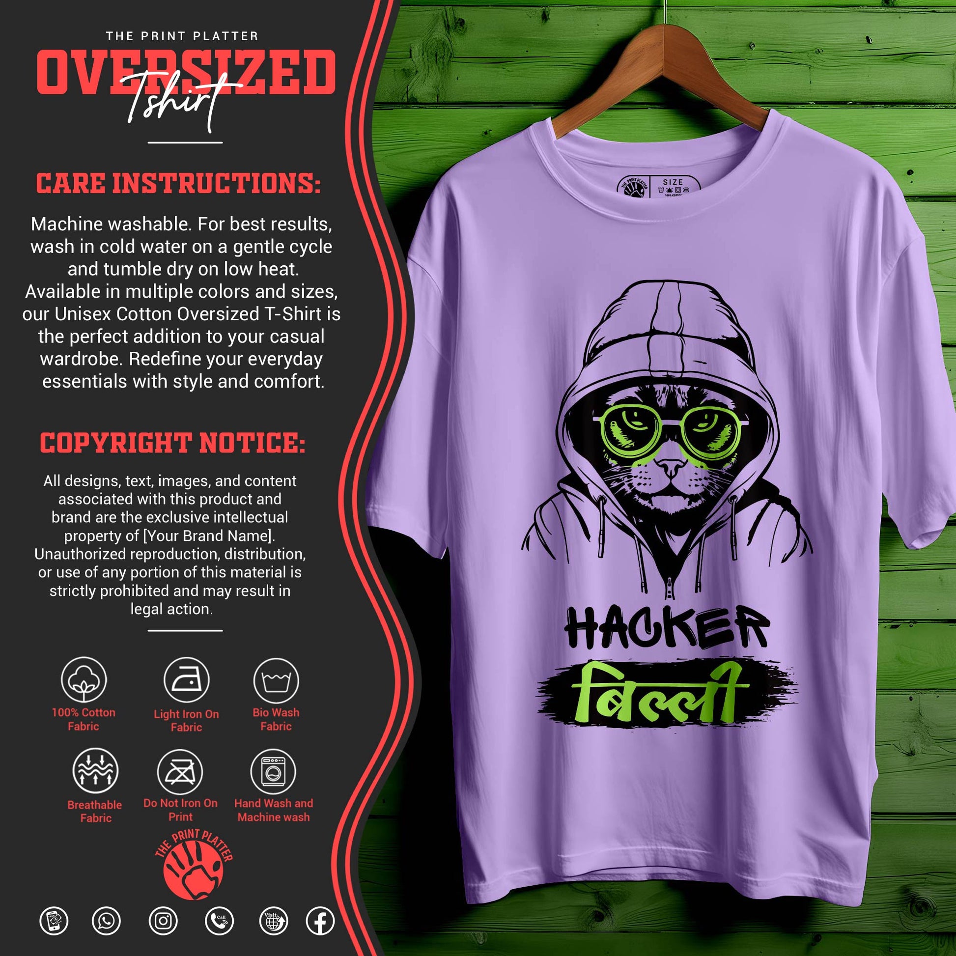 HACKER-BILLI oversized t-shirt for men women | 142