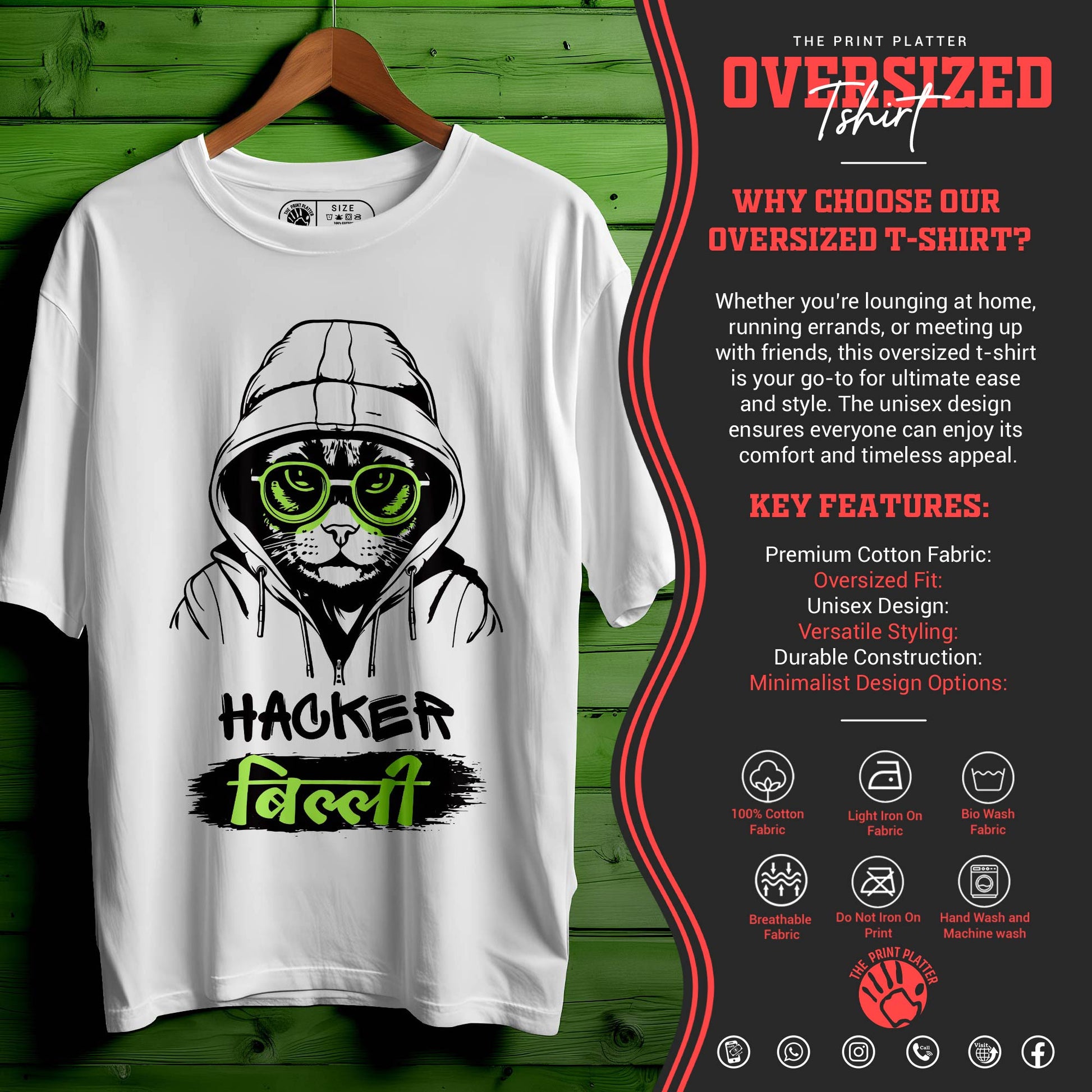 HACKER-BILLI oversized t-shirt for men women | 142