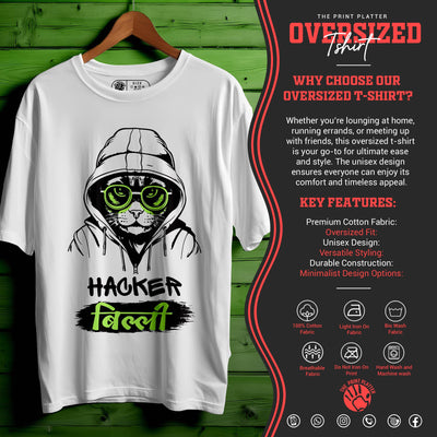 HACKER-BILLI oversized t-shirt for men women | 142