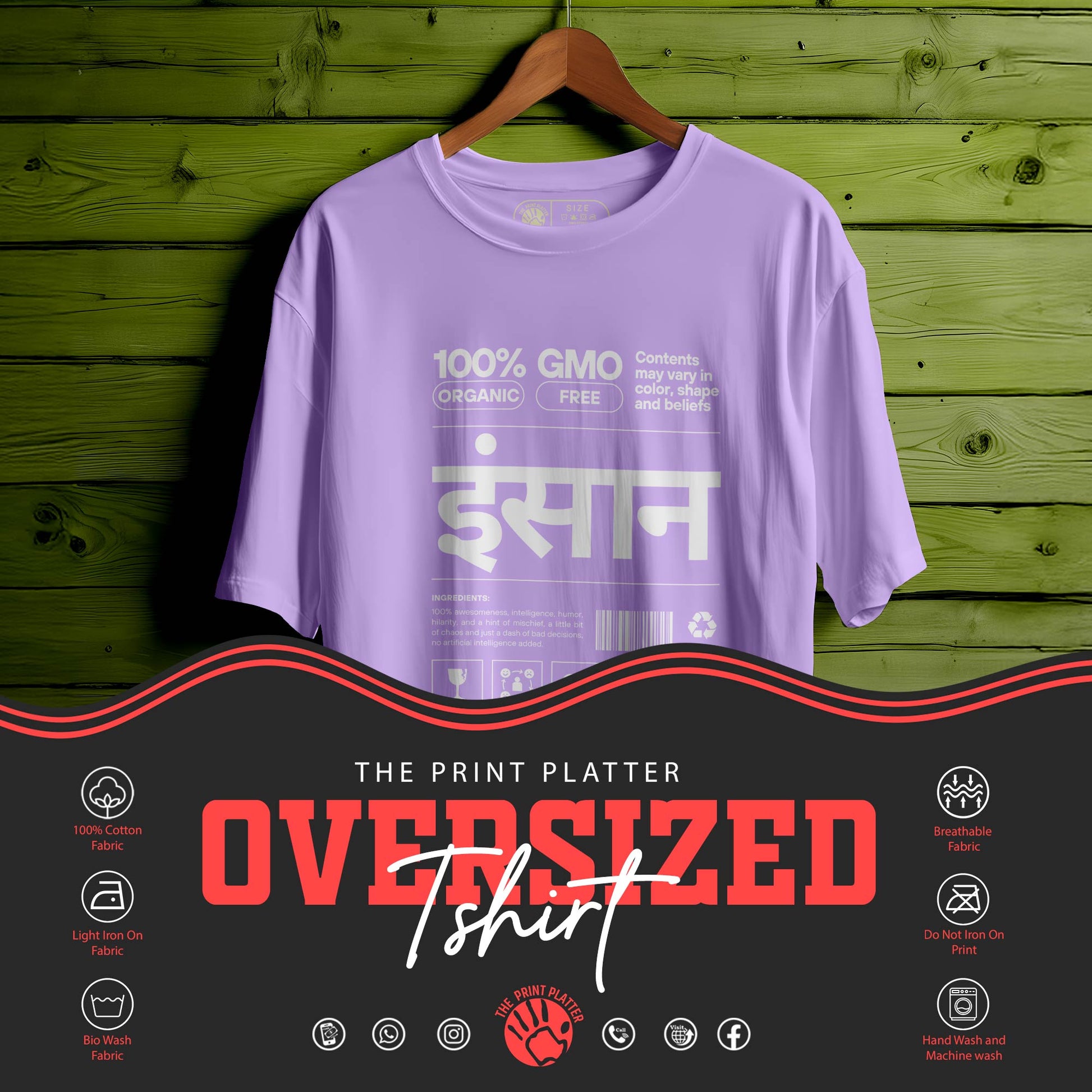 INSAAN BLACK oversized t-shirt for men women | 144